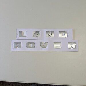 OEM Silver "Land Rover" hood letters, 40mm